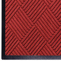 WaterHog Diamond | Commercial-Grade Entrance Mat with Rubber Border – Indoor/Outdoor, Quick Drying, Stain Resistant Door Mat (Solid Red, 4' x 10')
