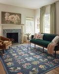 Loloi Rifle Paper Co. Rosa Collection RSA-03 Navy 5'-0" x 7'-6" Area Rug