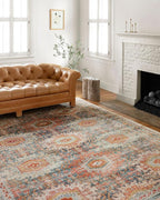 Loloi Jocelyn Collection JOC-03 Mist/Multi 5'-5" x 7'-6" .38" Thick Area Rug