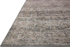 Loloi Amber Lewis Josie Collection JOS-05 Dove/Gold 6'-0" x 6'-0", .13" Pile Height, Low Profile, Machine Washable, Round Area Rug