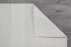 Beverly Rug Micro Loop Area Rug White 5x7 Modern Luxury Soft Boho Geometric Durable Indoor Area Rugs for Living Dining Room Office Stain Resistant Non Shedding Casual Indoor Carpet White 5 x 7