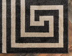 Unique Loom Athens Collection Classic Geometric Modern Border Design Area Rug (5' 0 x 8' 0 Rectangular, Black/ Beige)