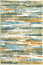 Modern Abstract 5x7 Machine Washable Area Rug Non-Slip Soft Bedroom Living Romm Rug Green Mustard Multi Ultra Thin Print Faux Wool Floor Carpet Throw Rug for Nursery Playroom Dining Room Office