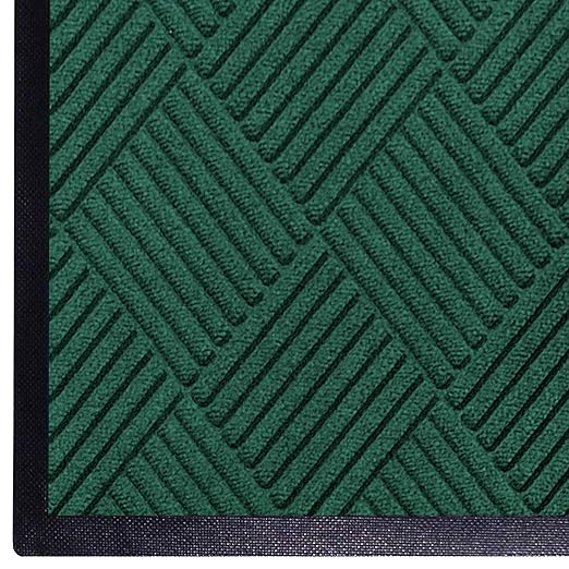 WaterHog Diamond-Pattern Commercial Grade Entrance Mat, Indoor/Outdoor Floor Mat 3' Length x 2' Width, Evergreen by M+A Matting