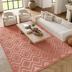 Nourison Home Versatile Coral Orange 7' x 10' Area Rug - Easy Clean, Non Shedding, Bed Room, Living Room, Dining Room, Kitchen (7' x 10')