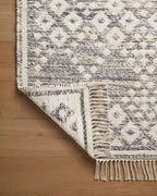 Loloi Angela Rose Rivers Collection RIV-01 Denim/Ivory 3'-6" x 5'-6" Reversible Accent Rug
