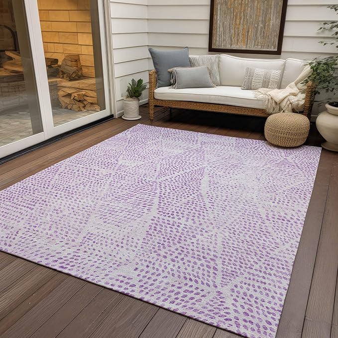 Addison Rugs Chantille ACN591 Purple 3' x 5' Indoor Outdoor Area Rug, Easy Clean, Machine Washable, Non Shedding, Bedroom, Living Room, Dining Room, Kitchen, Patio Rug
