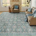 WITSHOCK Living Room Area Rugs 12x15: Soft Non-Slip Backing Washable Rugs Vintage Large Carpet for Bedroom Office Dining Room Kitchen Stain Resistant Home Decor Rug
