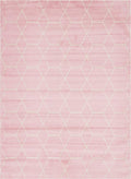 Unique Loom Trellis Frieze Collection Area Rug - Geometric (9' x 12' 2", Light Pink/ Ivory)