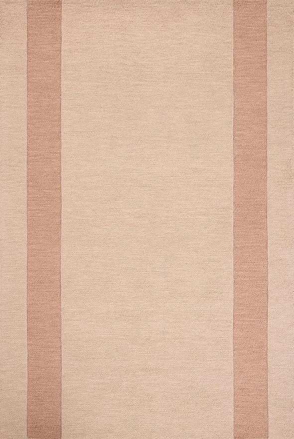 Loloi Leanne Ford Craven Collection CVN-01 Blush/Rose 8'-6" x 11'-6" Area Rug Geometrical, Patterned, Neutral, Living Room, Bedroom, Dining Room