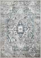 Keen Home Design 9x12 Rug - Machine Washable Area Rug with Non-Slip Backing, Ideal for Living Room, Dining Room, Bedroom - Vintage, Easy Clean, Durable, Low Pile - (9' x 12')