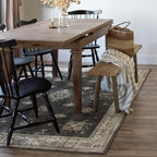 RUGGABLE Washable Vintage Area Rug – Verena Dark Wood 5x7, Stain-Resistant, Non-Slip – Medium Machine Washable Rugs for Living Room, Bedroom, Hallway, Entryway & Office–with Standard Pad