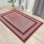 Alfa Rich 4x6 Red Burgundy Washable Area Rugs for Living Room Bedroom Kitchen Cotton Rug