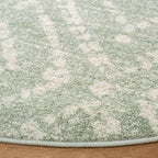 SAFAVIEH Adirondack Collection 8' Round Green/Ivory ADR131Y Modern Diamond Distressed Non-Shedding Area Rug