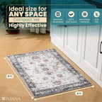 Istana Area Rug 2x4 - Multi Colors 2x4 Washable Rug Non Slip - Pet Friendly Living Room Rug - Non Shedding Washable Rugs for Bedroom - Foldable Bathroom Rugs