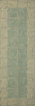 Loloi Chris Loves Julia Francis Collection FRA-02 Green/Natural 2'-6" x 7'-6" Runner Rug