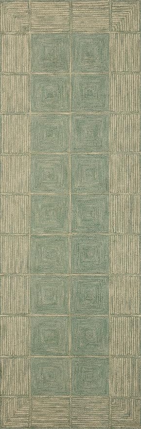 Loloi Chris Loves Julia Francis Collection FRA-02 Green/Natural 8'-6" x 12' Area Rug