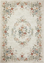 Loloi Rifle Paper Co. Laurel Collection LAU-01 Cream 9'-2" x 12'-2" Area Rug