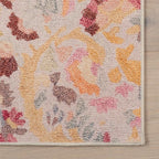 Dash & Albert INES Multi Machine Washable Rug, 6 X 9 Feet, Multicolored/Yellow Floral Pattern