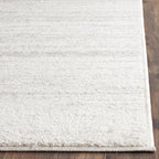 SAFAVIEH Adirondack Collection Area Rug - 5' Square, Ivory & Silver, Modern Ombre Design, Non Shedding & Easy to Clean, Ideal for Living Room, Bedroom, Office, Dining Space (ADR113B)