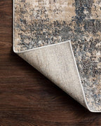 Loloi Teagan Collection TEA-08 Ivory/Mist 5'-3" x 7'-6" Area Rug, Large, Soft Neutral Rug, High-Traffic for Living Room, Bedroom, Home Office, Dining Area