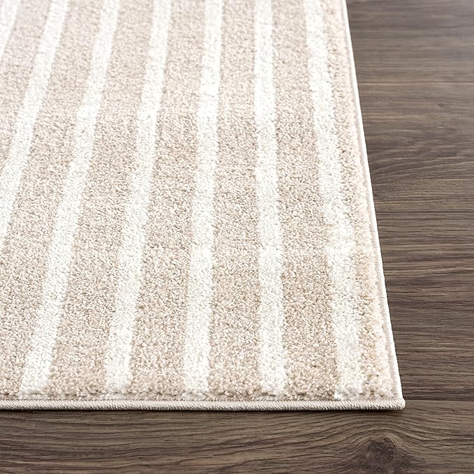 Abani Area Rug for Living Room -Nuevo 8' x 10' Beige Arch Pattern Area Rug, Soft and Durable Living Room Rug, Stain and Fade Resistant, Chic Modern Design, Pet & Kid Friendly