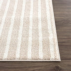 Abani Area Rug for Living Room -Nuevo 4' x 6' Beige Arch Pattern Area Rug, Soft and Durable Living Room Rug, Stain and Fade Resistant, Chic Modern Design, Pet & Kid Friendly