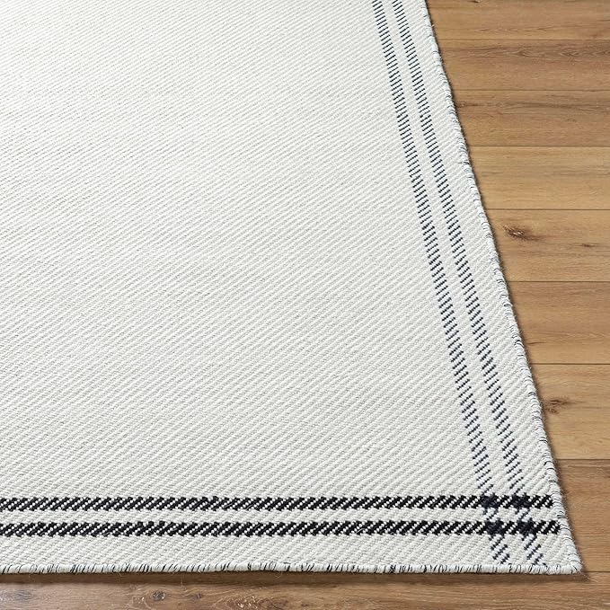 Mark&Day Wool Rugs, 8x10 Janmichael Cottage Light Silver/Black Area Rug, Silver Black Carpet for Living Room, Bedroom or Kitchen (8' x 10')