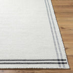 Mark&Day Wool Rugs, 6x9 Janmichael Cottage Light Silver/Black Area Rug, Silver Black Carpet for Living Room, Bedroom or Kitchen (6' x 9')