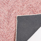 Modern Herringbone Chevron Collection Handcrafted Wool Area Rug - Durable, Zigzag Pattern, for High Traffic, Contemporary Design for Living Room, Bedroom, Dining Room Decor (Blush Pink, 8' x 11')