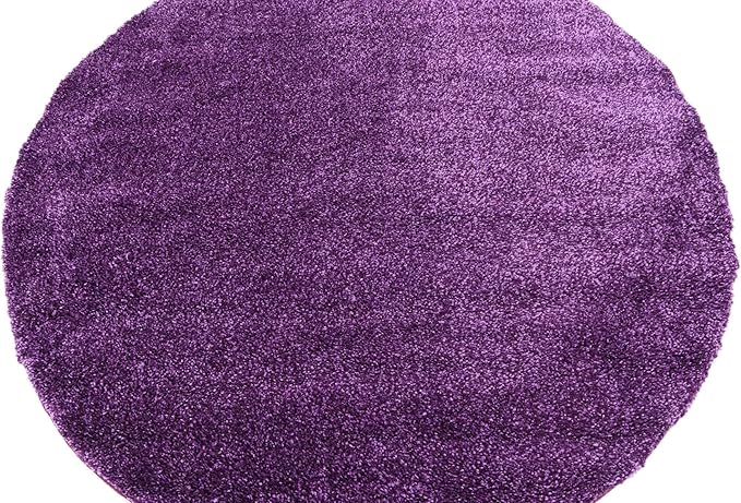 Unique Loom Solo Collection Area Rug - Calabasas (6' 1" Round, Violet)