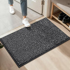 BEQHAUSE 20"x32" Entryway Rug Indoor Door Mat Non-Slip Washable, Hallway Rugs Absorbent & Stain Resist Hall Carpet Runner Rugs for Entryway, Front Door Floor Mats Laundry Room Rugs for Entry, Charcoal