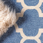Rugs.com Lattice Collection Rug – 7' x 10' Light Blue Medium Rug Perfect for Bedrooms, Dining Rooms, Living Rooms
