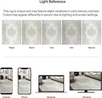ReaLife Rugs Machine Washable Area Rug - Living Room Bedroom Bathroom Kitchen Entryway Office - Padded Low Pile Stain Resistant Premium - Boho Farmhouse Vintage - Paige - Ivory 5' x 7'
