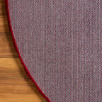 Unique Loom Solid Shag Collection Area Rug (7' 1" Round, Cherry Red)