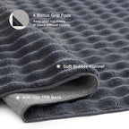 Bedsure 8x10 Fluffy Area Rugs for Living Room, Machine Washable Rugs, Non-Slip Backing, Non-Shedding, Pet Friendly Throw Rug for Bedroom Dining Room, Grey