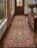 Ciicool Washable 2x8ft Runners Area Rug for Hallways, Ultra Soft Boho Runner Non-Slip Vintage Oriental Long Carpet for Kitchen Bedroom Laundry Bathroom