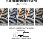 Rugshop Abstract Arch Shag Area Rug Anthracite Dark Gray 4' x 6' Ideal for Small Living Rooms, Offices, or Beside The Bed