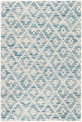 Dash and Albert Melange Diamond Machine Washable Area Rug - 3' x 5' Blue - Diamond Accent Rug - Anti-Slip Backing, Lightweight, Machine Washable, High Traffic Areas Kitchen, Mudroom, Laundry Room