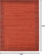 Rugs.com Angelica Collection Rug – 10' x 13' Terracotta Medium Rug Perfect for Living Rooms, Large Dining Rooms, Open Floorplans