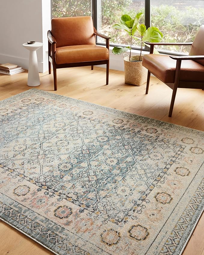 Loloi Jocelyn Collection JOC-04 Sky/Multi 7'-10" x 10' .38" Thick Area Rug