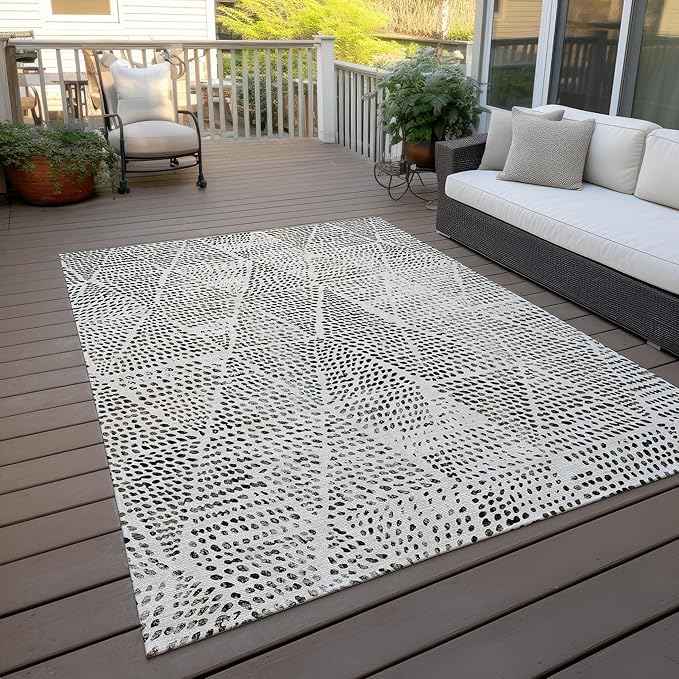 Addison Rugs Chantille ACN591 Ivory 10' x 14' Indoor Outdoor Area Rug, Easy Clean, Machine Washable, Non Shedding, Bedroom, Living Room, Dining Room, Kitchen, Patio Rug