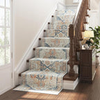 jinchan Kelda Runner Rug 3x8 Vintage Hallway Rug Washable Runner Retro Floor Cover Lightweight Non-Slip Low Pile Thin Distressed Carpet for Entryway Bathroom Laundry Room Bedroom Stairway Orange