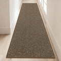 BEQHAUSE Hallway Runner Rugs 2x8, Hallway Rug Non-Slip Washable(Rolled-Up NO Creases), Runner Rug Absorbent Stain Resistant Hall Rug Carpet Runner, Entryway Rugs Floor Mat Laundry Room Rugs, Brown