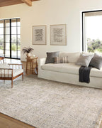 Loloi Amber Lewis Alie Collection ALE-02 Sand/Sky 7'-10'' x 7'-10'', .13'' Pile Height, Round Area Rug
