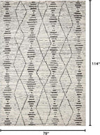 Loloi Kamala Collection KAM-02 Charcoal/Dove 6'-7" x 9'-6" Area Rug