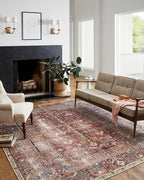Loloi Chris Loves Julia Jules Collection JUL-01 Merlot/Multi 2'-3'' x 3'-9'', .13" Pile Height, Accent Rug
