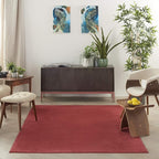 Nourison Home Nourison Essentials Brick Red 6' x 9' Area Rug - Easy Clean, Non Shedding, Bed Room, Living Room, Dining Room, Kitchen (6' x 9')