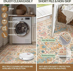 Bavni Bedroom Rug Runners for Hallways, Washable Runner Rug 2x10, Low Pile Non-Slip Indoor Throw Carpet for Bedroom Laundry Room, Turmeric
