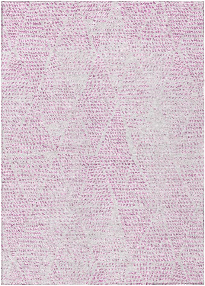 Addison Rugs Chantille ACN591 Pink 10' x 14' Indoor Outdoor Area Rug, Easy Clean, Machine Washable, Non Shedding, Bedroom, Living Room, Dining Room, Kitchen, Patio Rug